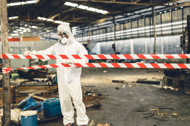 Professional Biohazard technician working in Midway, AR
